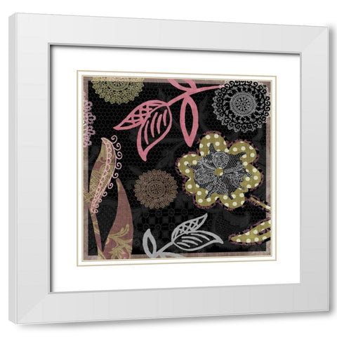 Daisy Cartwheels II White Modern Wood Framed Art Print with Double Matting by Sasha