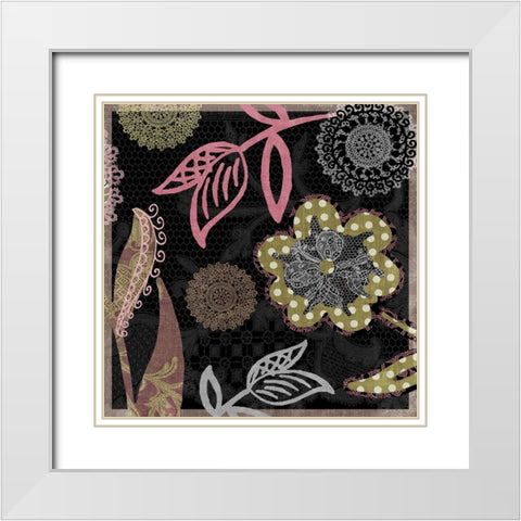 Daisy Cartwheels II White Modern Wood Framed Art Print with Double Matting by Sasha