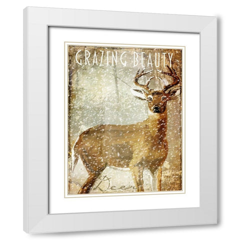 Winter Game Two White Modern Wood Framed Art Print with Double Matting by Sasha