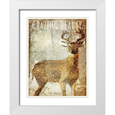 Winter Game Two White Modern Wood Framed Art Print with Double Matting by Sasha