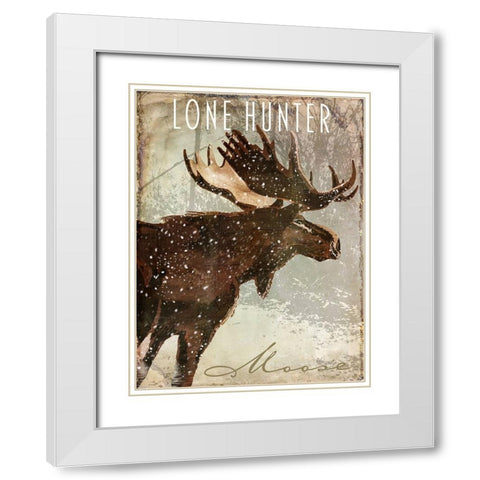 Winter Game Four White Modern Wood Framed Art Print with Double Matting by Sasha