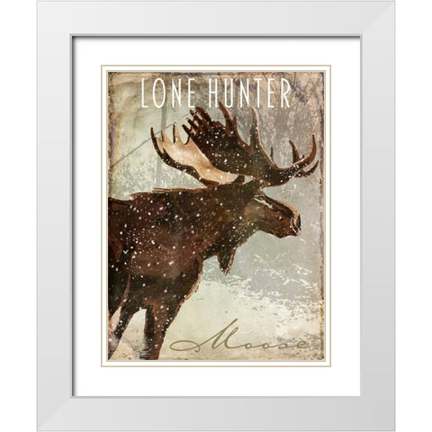 Winter Game Four White Modern Wood Framed Art Print with Double Matting by Sasha