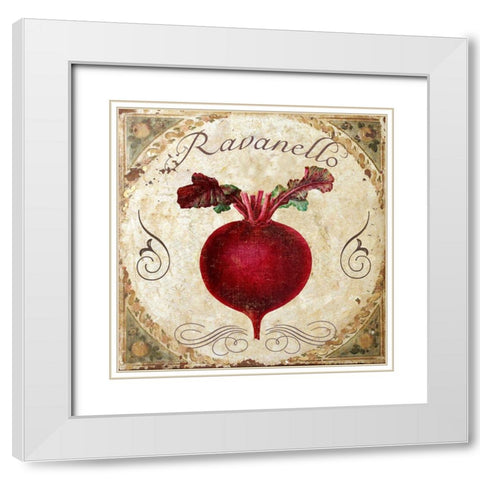 Mangia I White Modern Wood Framed Art Print with Double Matting by Sasha