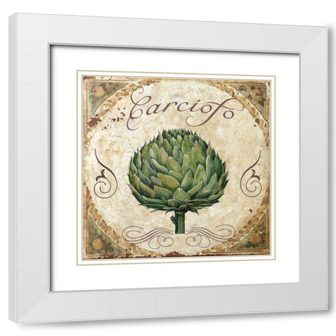 Mangia III White Modern Wood Framed Art Print with Double Matting by Sasha