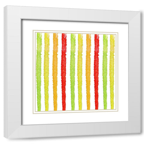 Aria IV White Modern Wood Framed Art Print with Double Matting by Sasha