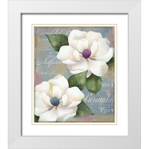 Southern Charms White Modern Wood Framed Art Print with Double Matting by Sasha