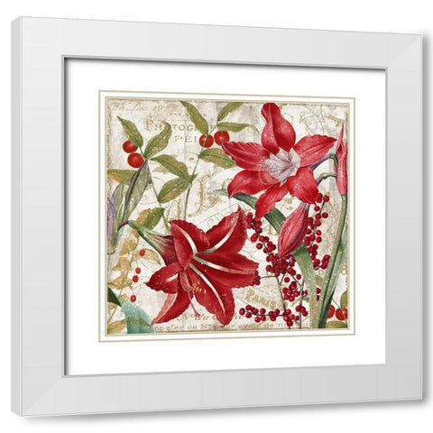 Christmas In Paris I White Modern Wood Framed Art Print with Double Matting by Sasha