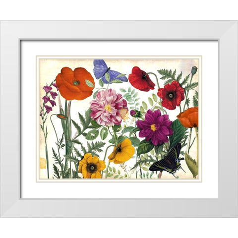 Printemps I White Modern Wood Framed Art Print with Double Matting by Sasha
