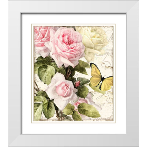 Flora Bella White Modern Wood Framed Art Print with Double Matting by Sasha