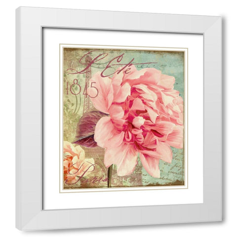 Saisons III White Modern Wood Framed Art Print with Double Matting by Sasha