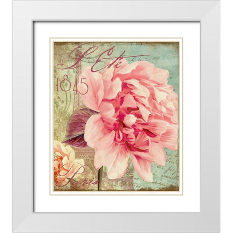 Saisons III White Modern Wood Framed Art Print with Double Matting by Sasha