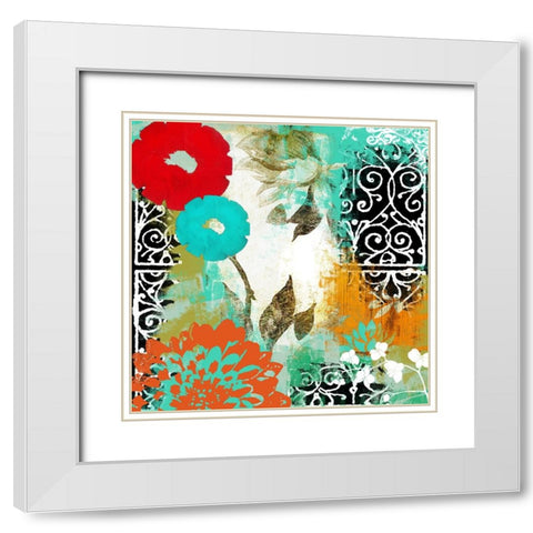 Bali I White Modern Wood Framed Art Print with Double Matting by Sasha
