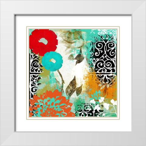Bali I White Modern Wood Framed Art Print with Double Matting by Sasha