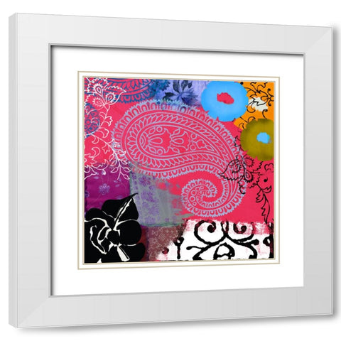 Bali III White Modern Wood Framed Art Print with Double Matting by Sasha