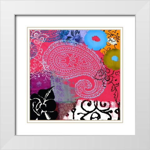 Bali III White Modern Wood Framed Art Print with Double Matting by Sasha