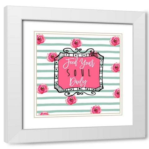 Soul Food I White Modern Wood Framed Art Print with Double Matting by Sasha