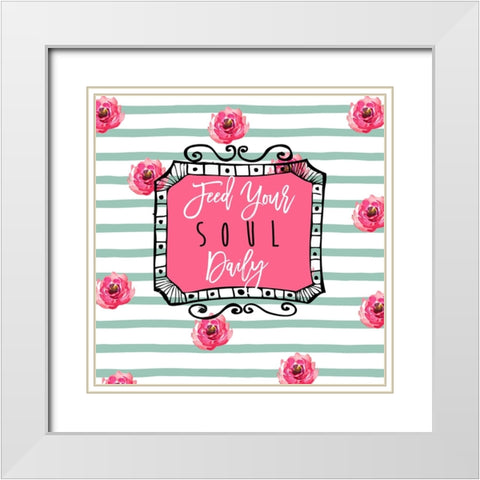 Soul Food I White Modern Wood Framed Art Print with Double Matting by Sasha