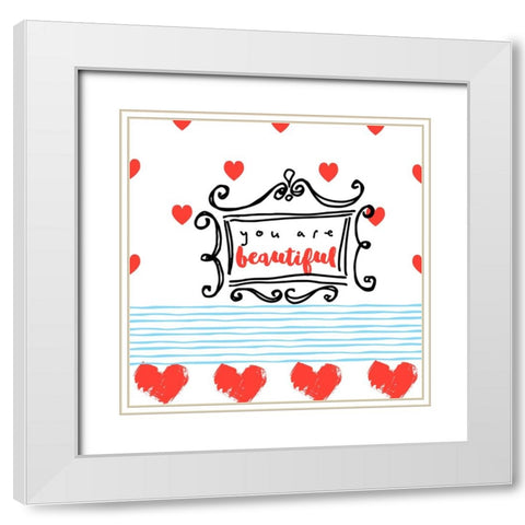 Soul Food II White Modern Wood Framed Art Print with Double Matting by Sasha