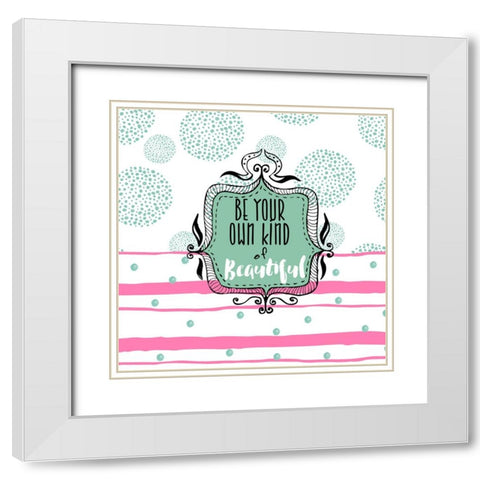 Soul Food III White Modern Wood Framed Art Print with Double Matting by Sasha