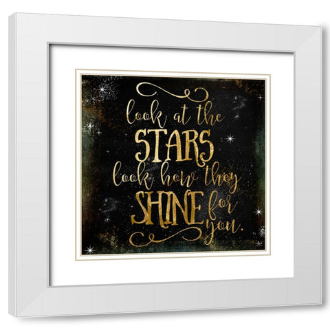 Moon and Back II White Modern Wood Framed Art Print with Double Matting by Sasha