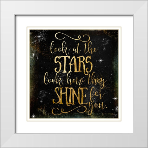 Moon and Back II White Modern Wood Framed Art Print with Double Matting by Sasha