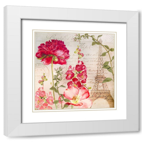 Always Paris II White Modern Wood Framed Art Print with Double Matting by Sasha