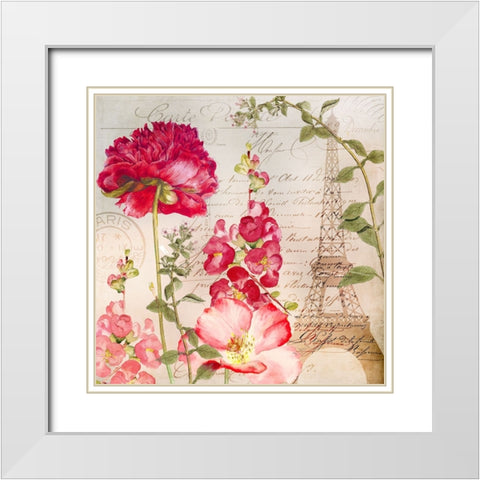 Always Paris II White Modern Wood Framed Art Print with Double Matting by Sasha