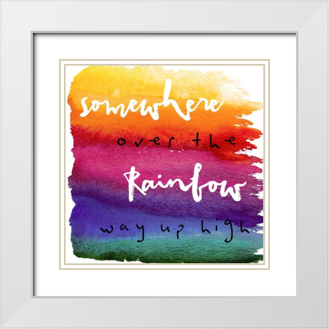 Somewhere White Modern Wood Framed Art Print with Double Matting by Sasha