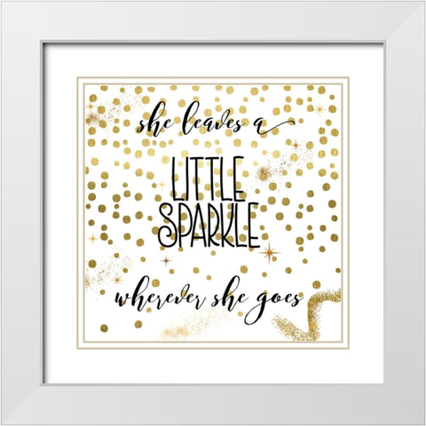 Sparkle White Modern Wood Framed Art Print with Double Matting by Sasha