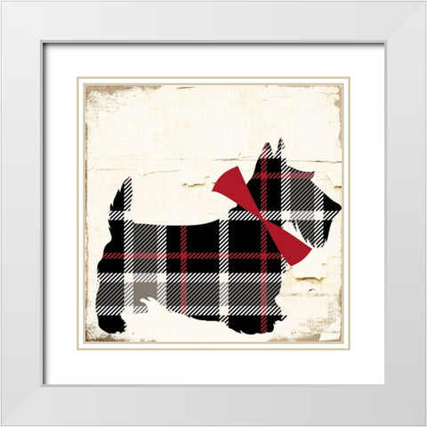 Scotty II White Modern Wood Framed Art Print with Double Matting by Sasha