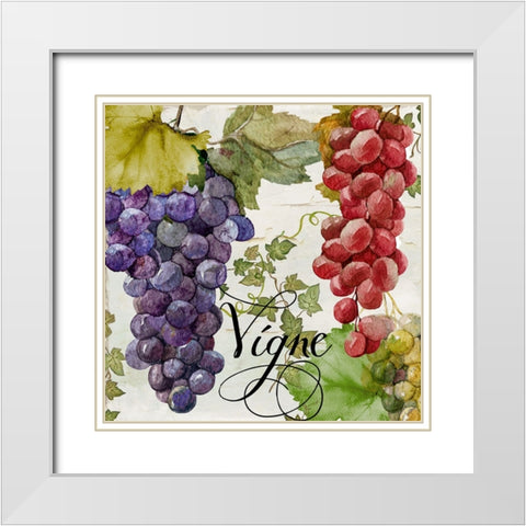 Wines of Paris I White Modern Wood Framed Art Print with Double Matting by Sasha