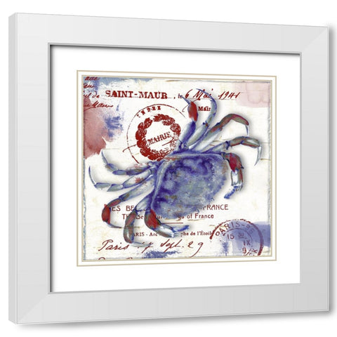 Oceania I White Modern Wood Framed Art Print with Double Matting by Sasha