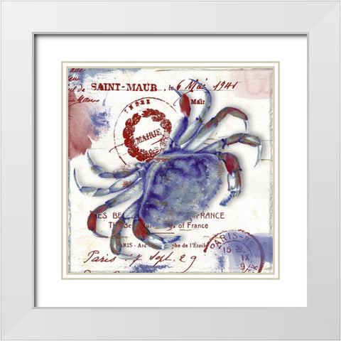 Oceania I White Modern Wood Framed Art Print with Double Matting by Sasha