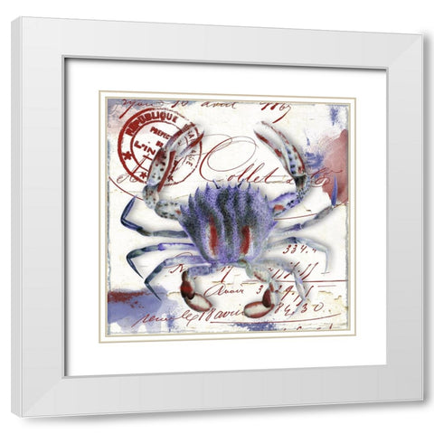 Oceania II White Modern Wood Framed Art Print with Double Matting by Sasha