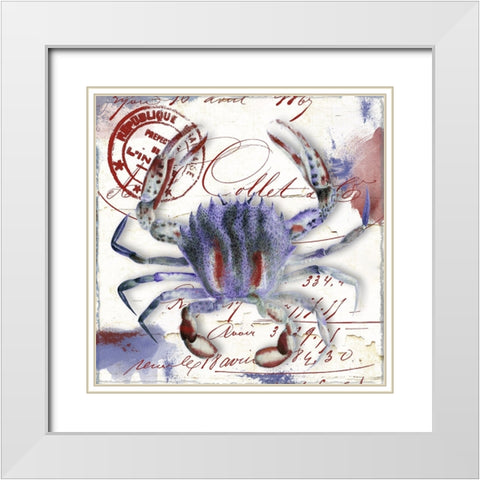 Oceania II White Modern Wood Framed Art Print with Double Matting by Sasha