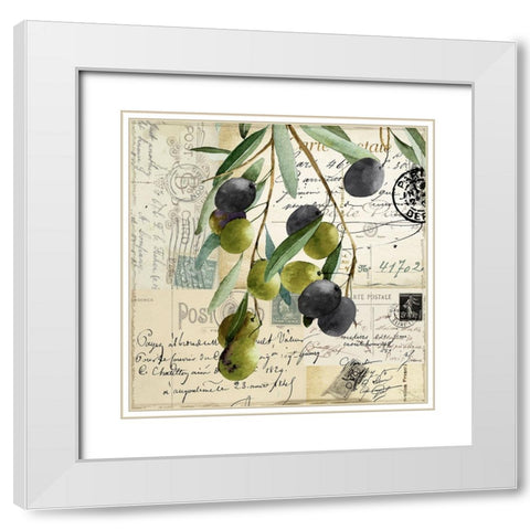 Olivia_II White Modern Wood Framed Art Print with Double Matting by Sasha