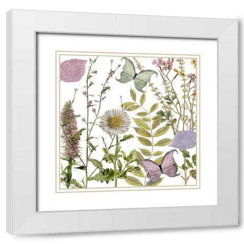 Botanique Refresh 2 White Modern Wood Framed Art Print with Double Matting by Sasha