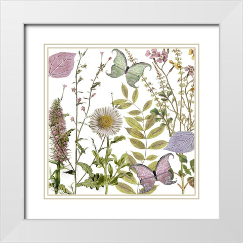 Botanique Refresh 2 White Modern Wood Framed Art Print with Double Matting by Sasha