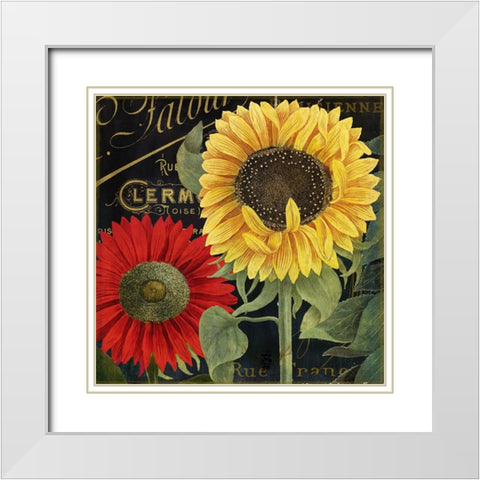 October Sun II White Modern Wood Framed Art Print with Double Matting by Sasha