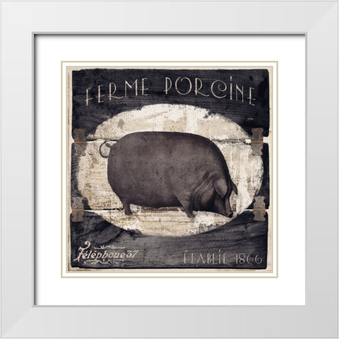 Campagne II White Modern Wood Framed Art Print with Double Matting by Sasha