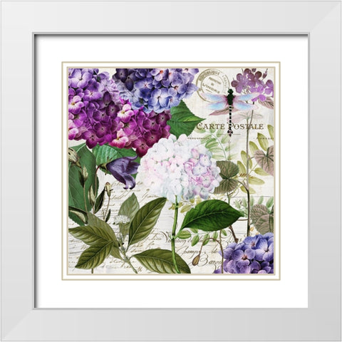 Garden Glow I White Modern Wood Framed Art Print with Double Matting by Sasha