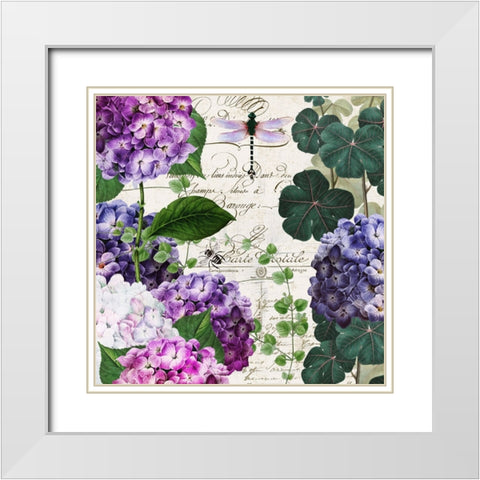 Garden Glow II White Modern Wood Framed Art Print with Double Matting by Sasha