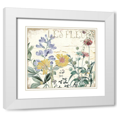 Mirabelle II White Modern Wood Framed Art Print with Double Matting by Sasha