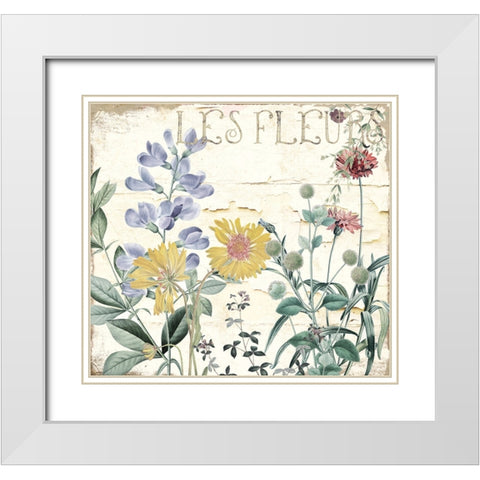 Mirabelle II White Modern Wood Framed Art Print with Double Matting by Sasha