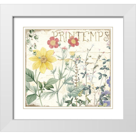 Mirabelle III White Modern Wood Framed Art Print with Double Matting by Sasha