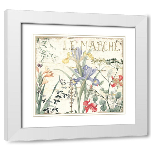 Mirabelle IV White Modern Wood Framed Art Print with Double Matting by Sasha