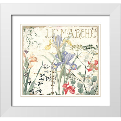 Mirabelle IV White Modern Wood Framed Art Print with Double Matting by Sasha