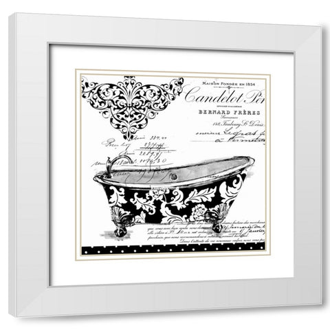 Boudoir II White Modern Wood Framed Art Print with Double Matting by Sasha