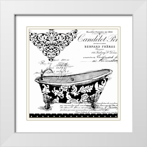 Boudoir II White Modern Wood Framed Art Print with Double Matting by Sasha