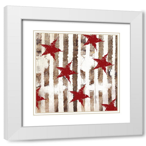 Cardinal Christmas IV White Modern Wood Framed Art Print with Double Matting by Sasha